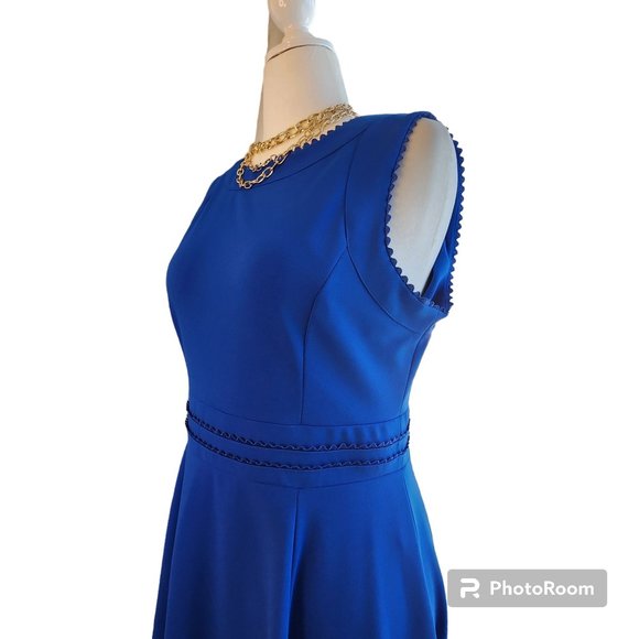 Calvin Klein Dresses & Skirts - #004. Royal Blue Sleeveless A-Line Midi Dress-Calvin Klein